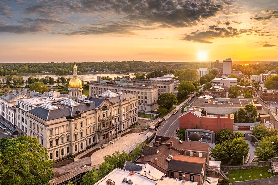 new-jersey-trenton aerial view of trenton new jersey